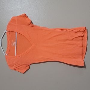 Orange American eagle v-neck XS